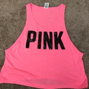 Hot pink PINK tank